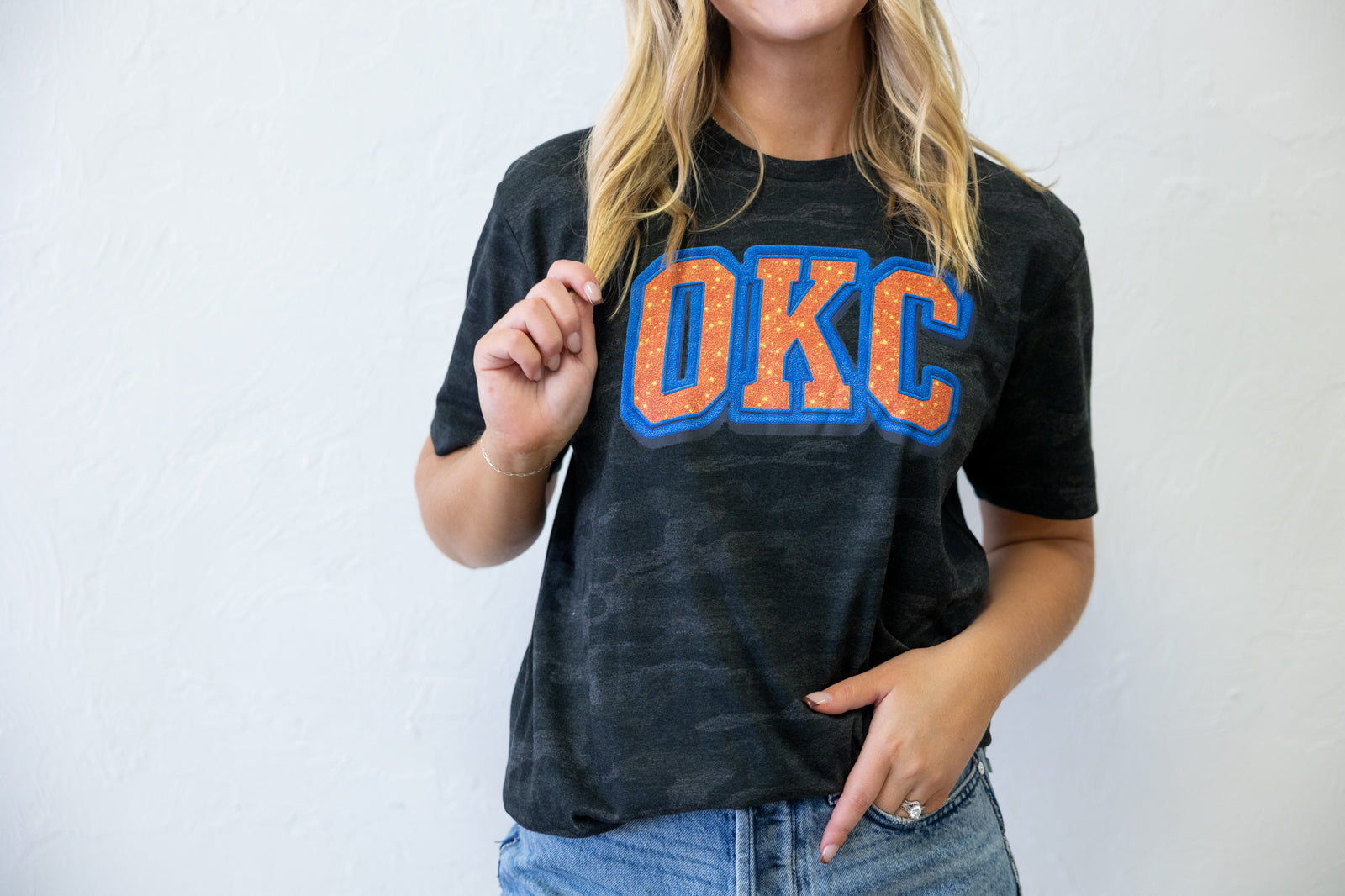 OKC  Storm Black Camo Graphic Tee