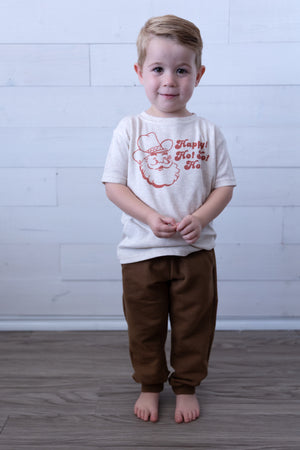 Toddler Happy Ho Ho Ho Christmas Cowboy Santa