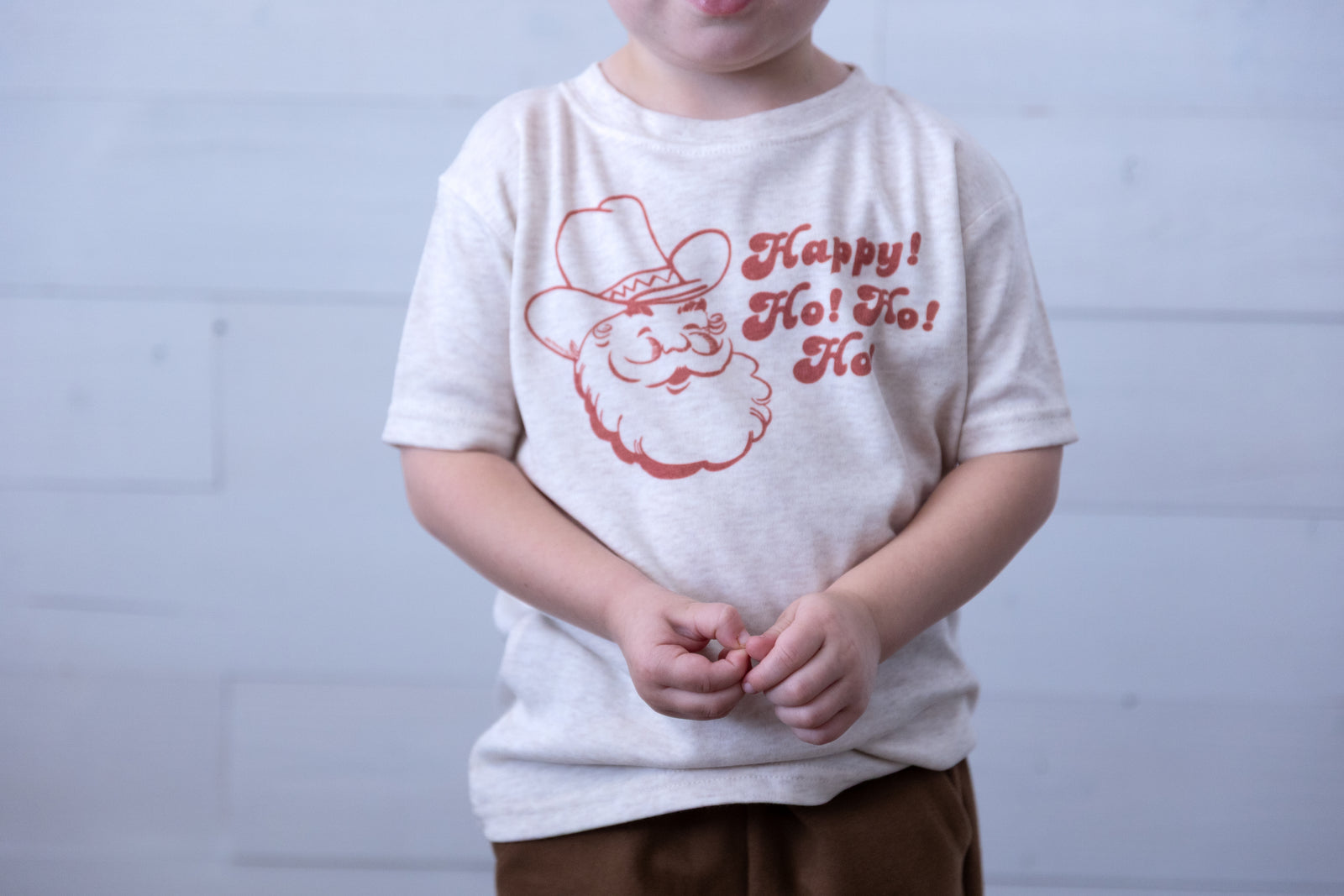 Toddler Happy Ho Ho Ho Christmas Cowboy Santa