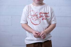 Toddler Happy Ho Ho Ho Christmas Cowboy Santa