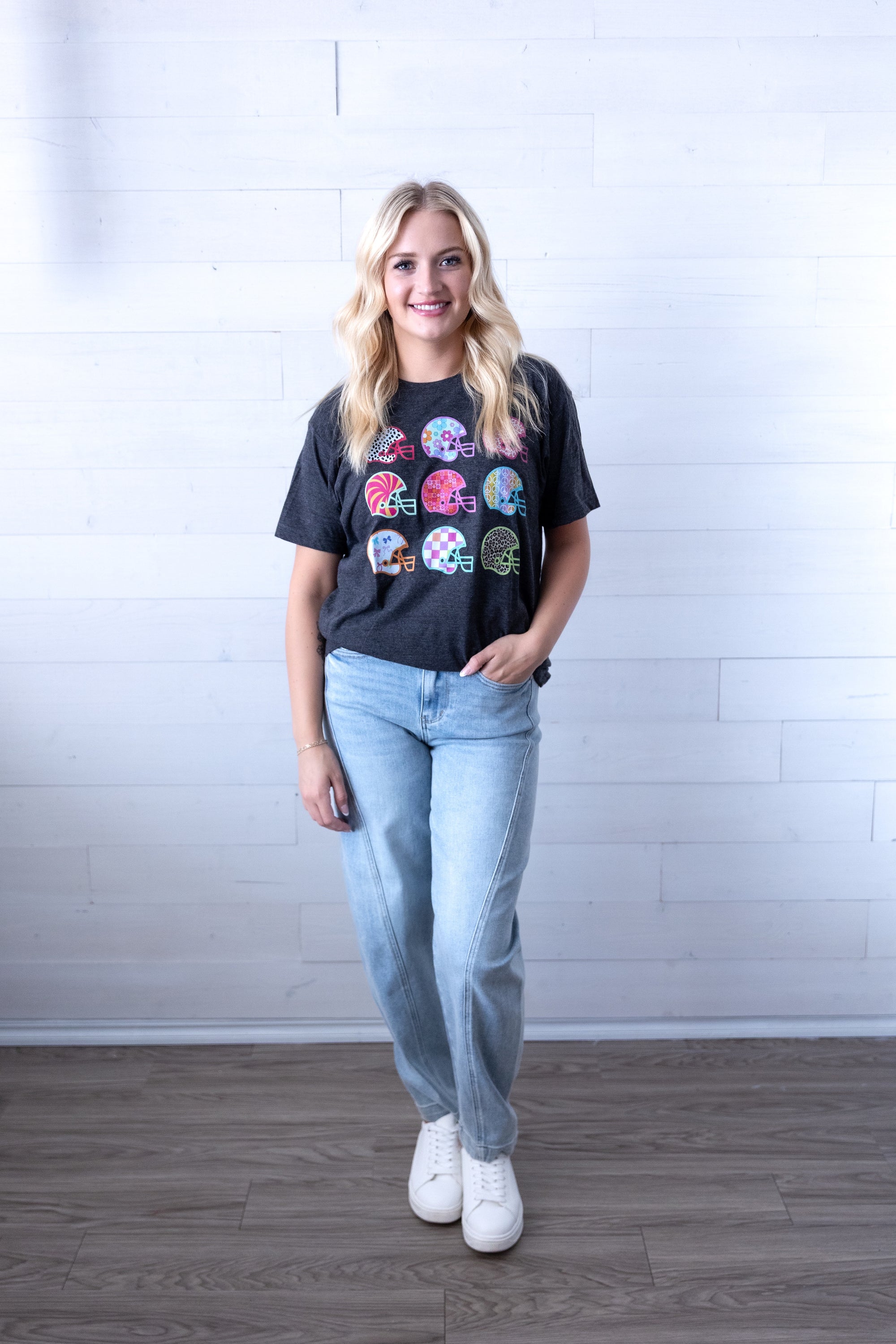 Neon Funky Helmet Graphic Tee Black