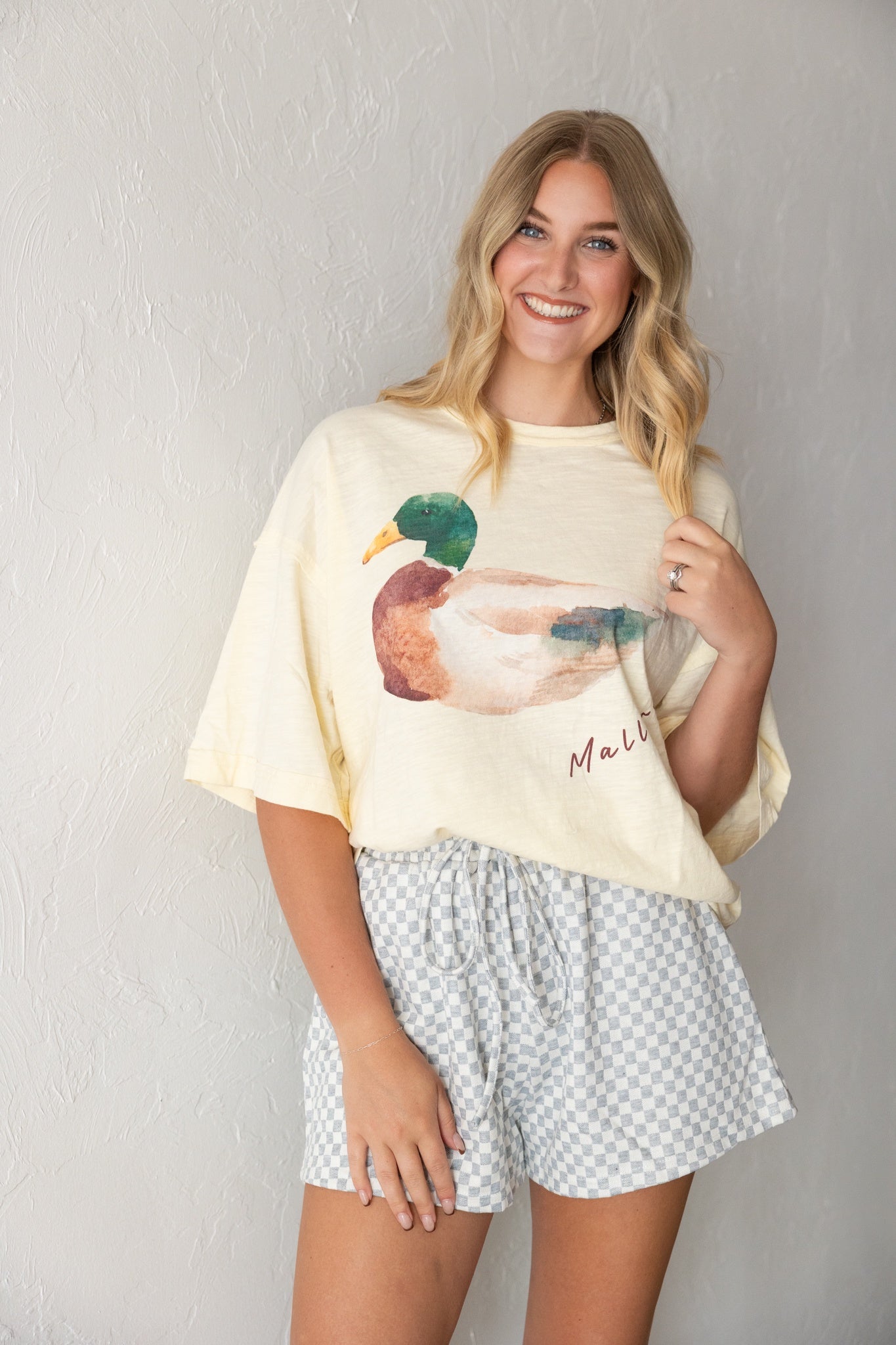 Mallard Duck Oversized Tee Cream