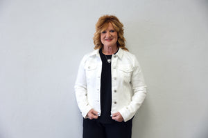 Ashley Vintage Washed Jacket White