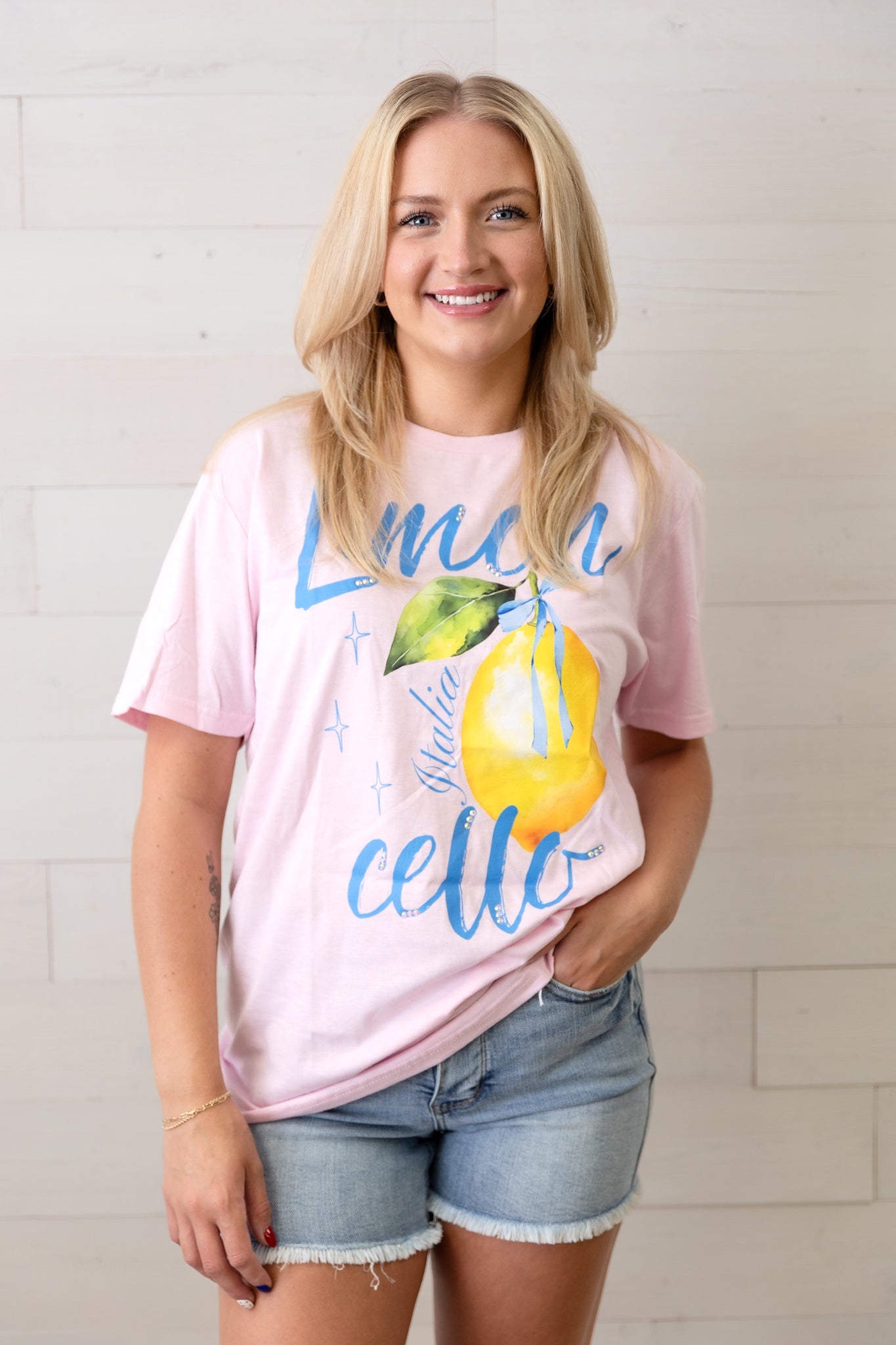 Limon Cello Graphic Tee Pink