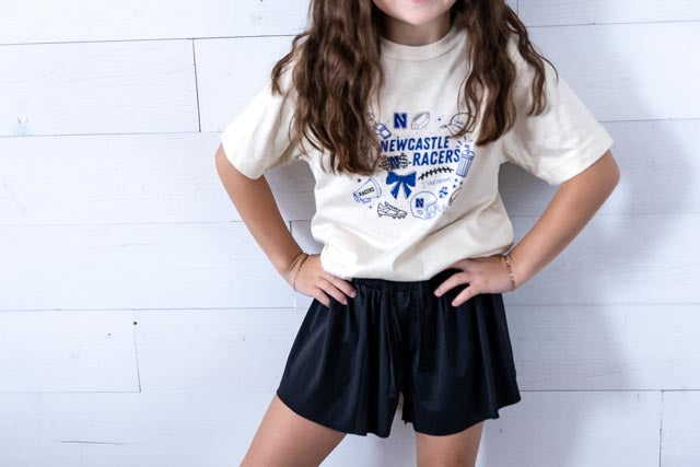 Youth Newcastle Racers Doodle Graphic Tee Ivory