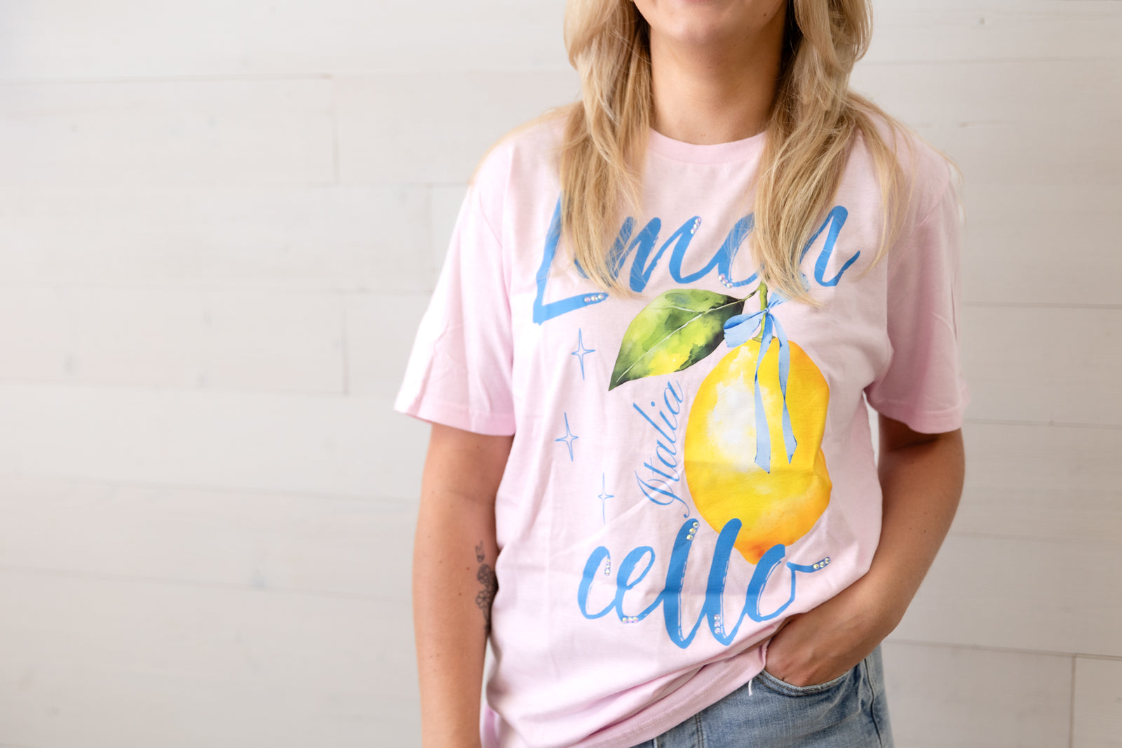 Limon Cello Graphic Tee Pink