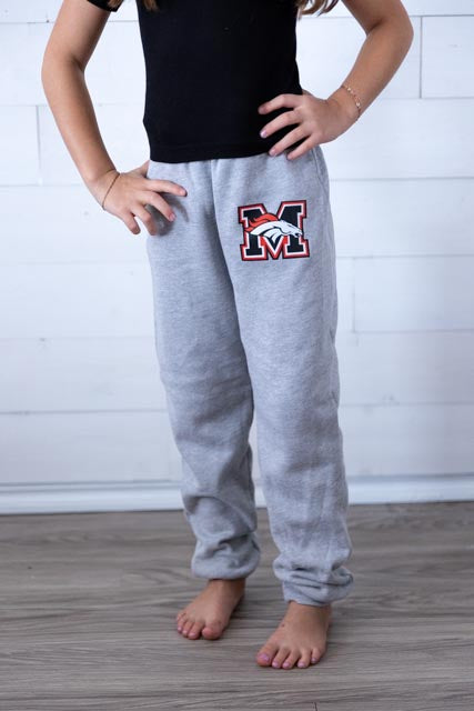 Youth Mustang Athletic Sweatpants Grey