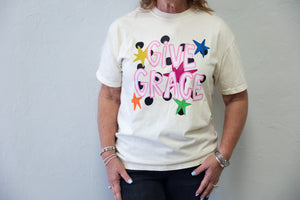 Give Grace Graphic Tee Ivory