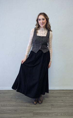 Lariat Lace Sheer Top Ivory