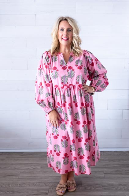 Pippy Midi Dress Pink