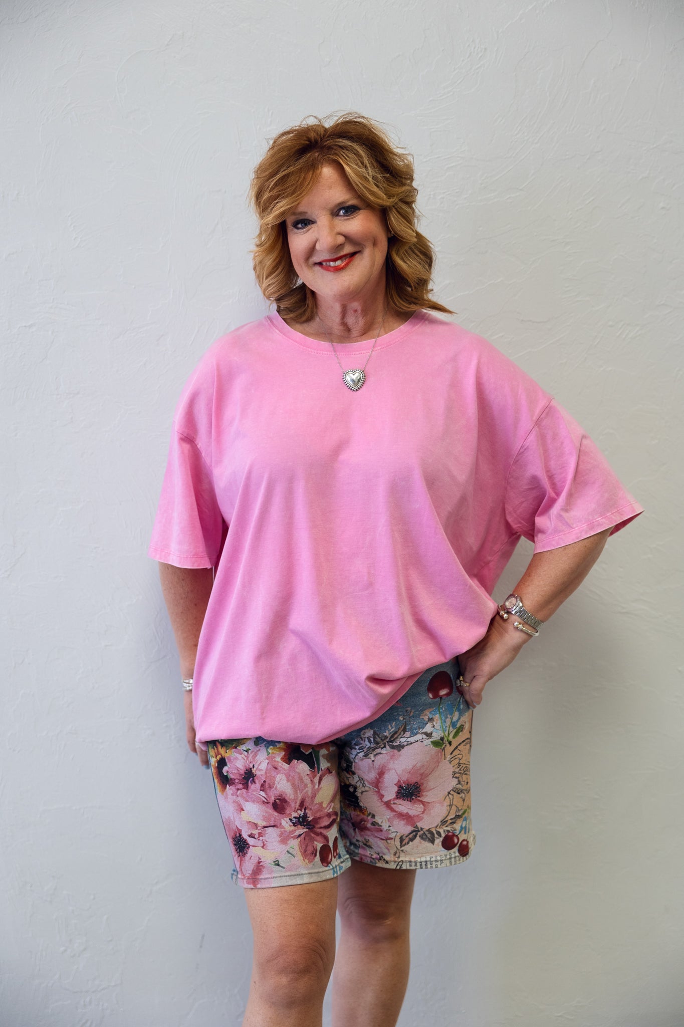 Sherry Slouchy Floral Prints Medium Shorts