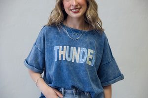 Thunder Acid Wash Blue Tee