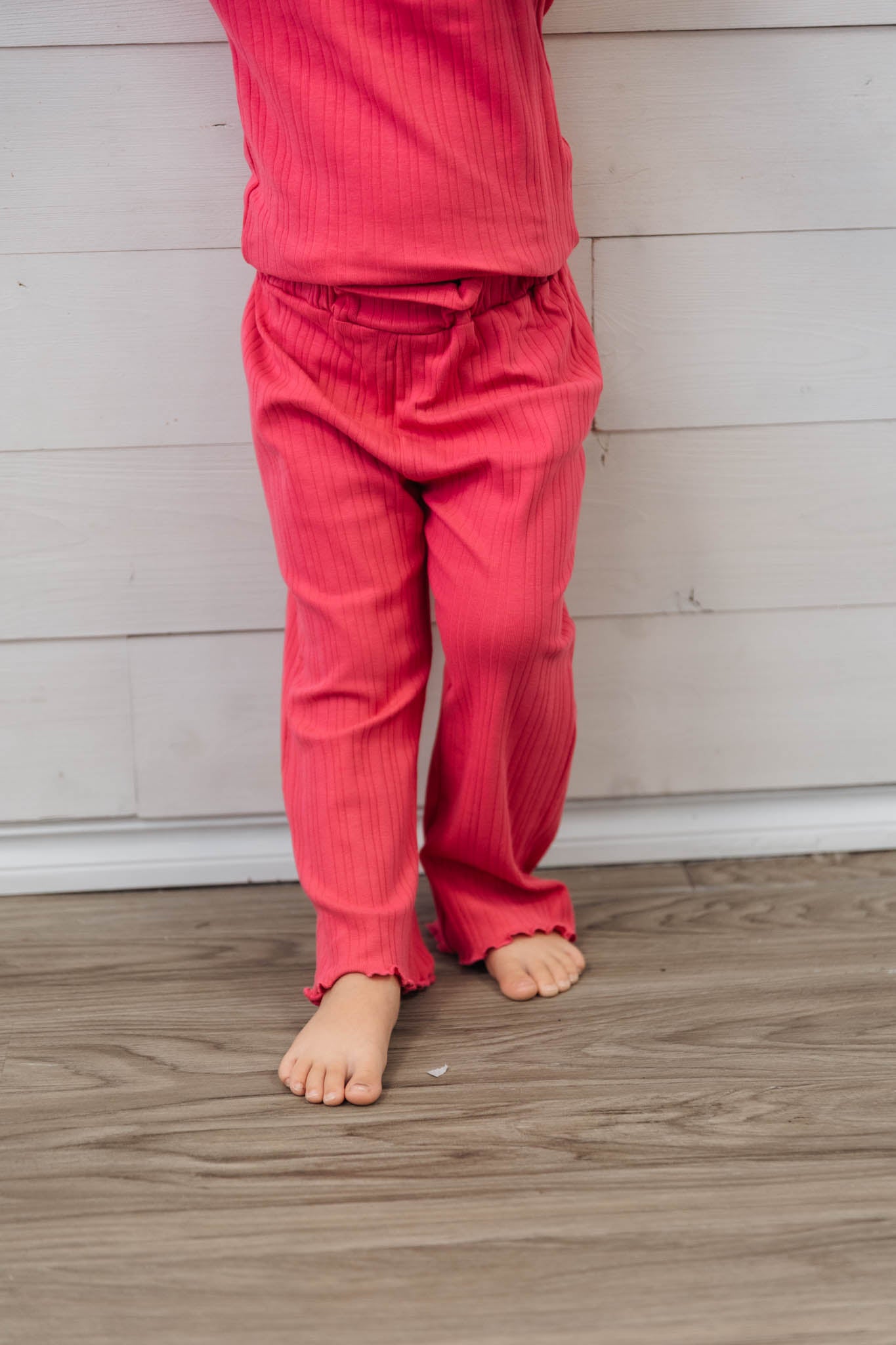 Toddler Hot Pink Ribbed Pants