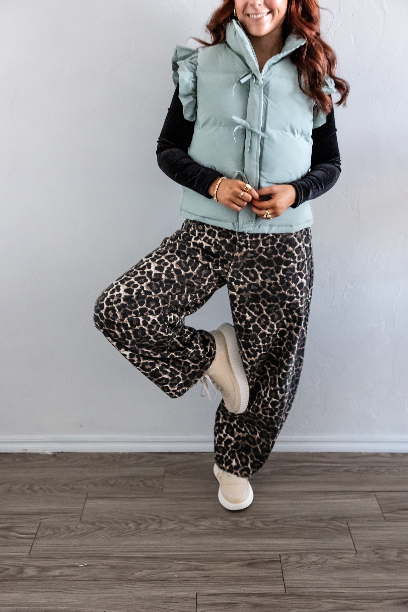 Leopard Barrel Pants