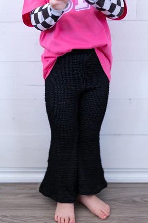 Black Scrunchy Bell Bottoms