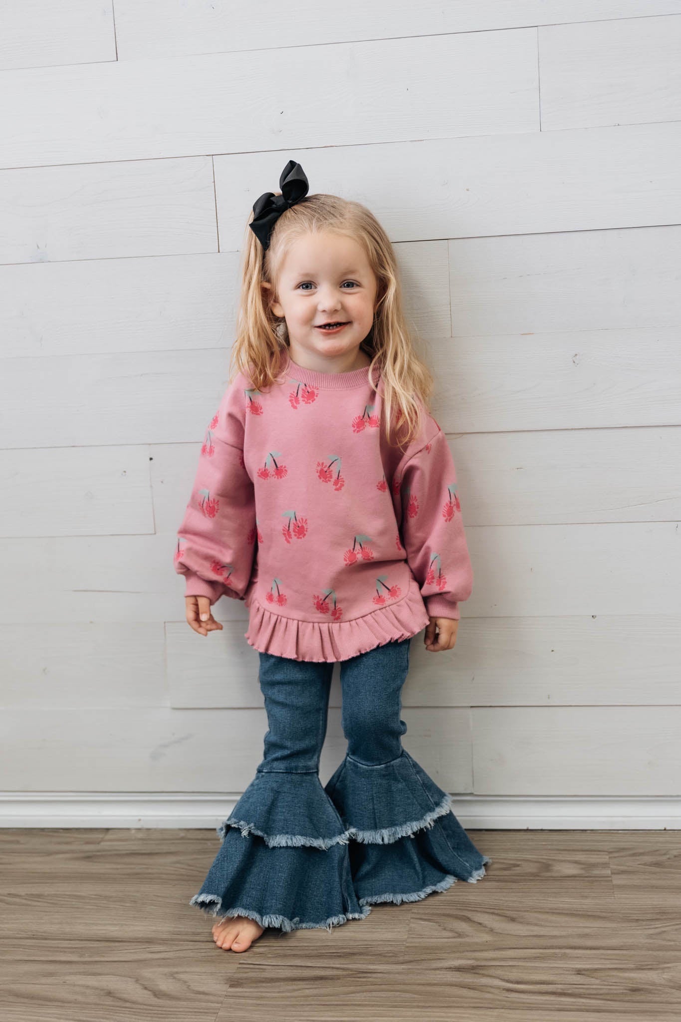 Mauve Sweatshirt With Cherries