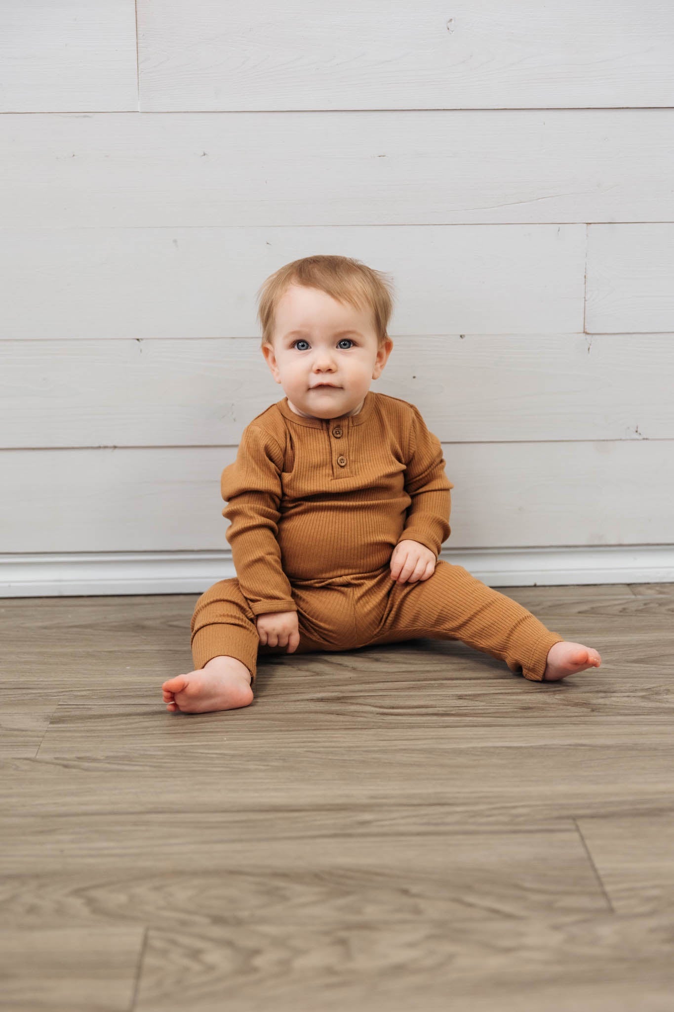 Little's Brown Ribbed Leggings