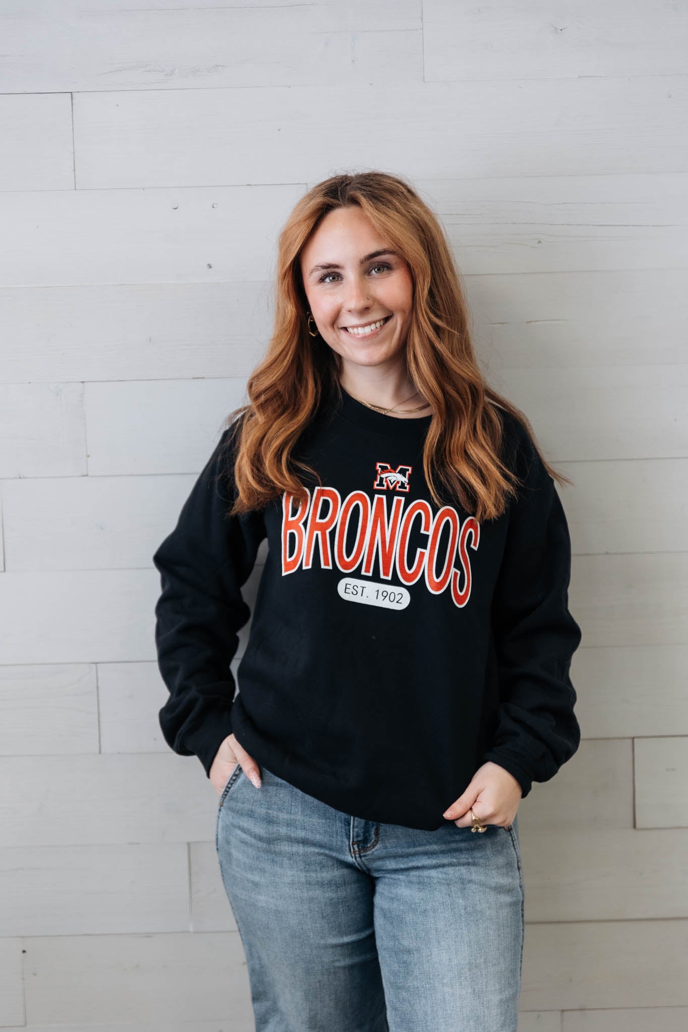 Mustang Bronco Est. 1902 Black Sweatshirt
