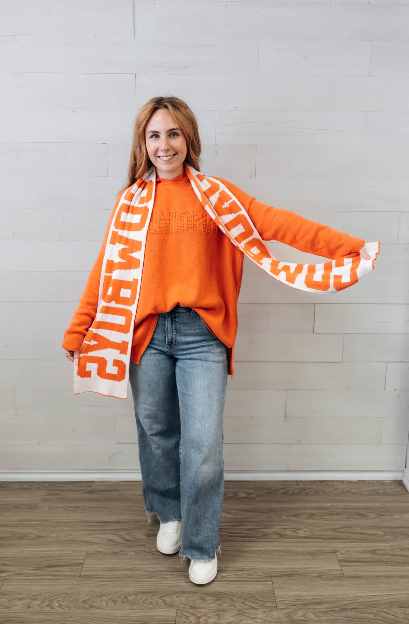 Gameday Cowboys Orange & White Scarf