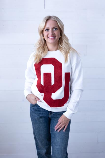 Gameday Social Oklahoma Mascot Chenille Crew Sweatshirt