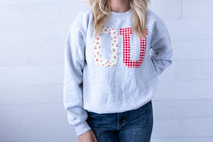 Ash Grey OU Sooners Quilted Puff Pink Thrifted Sweatshirt