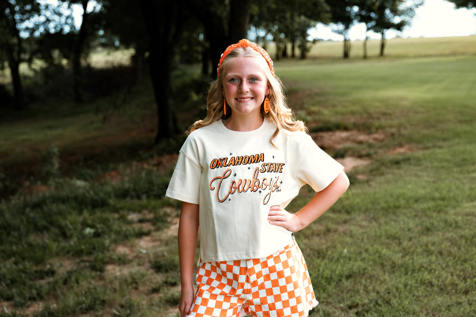 gameday SOCIAL OSU Lasso Luxe HW Crop Tee