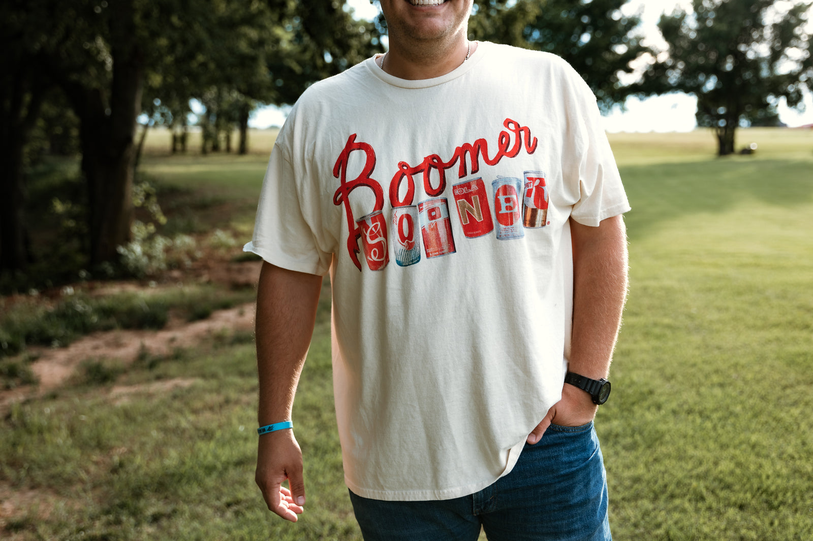 OU Sooners Cans Graphic Tee Ivory
