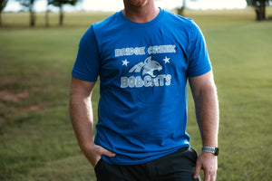 Adult Bridgecreek Bobcat Graphic Tee Royal Blue