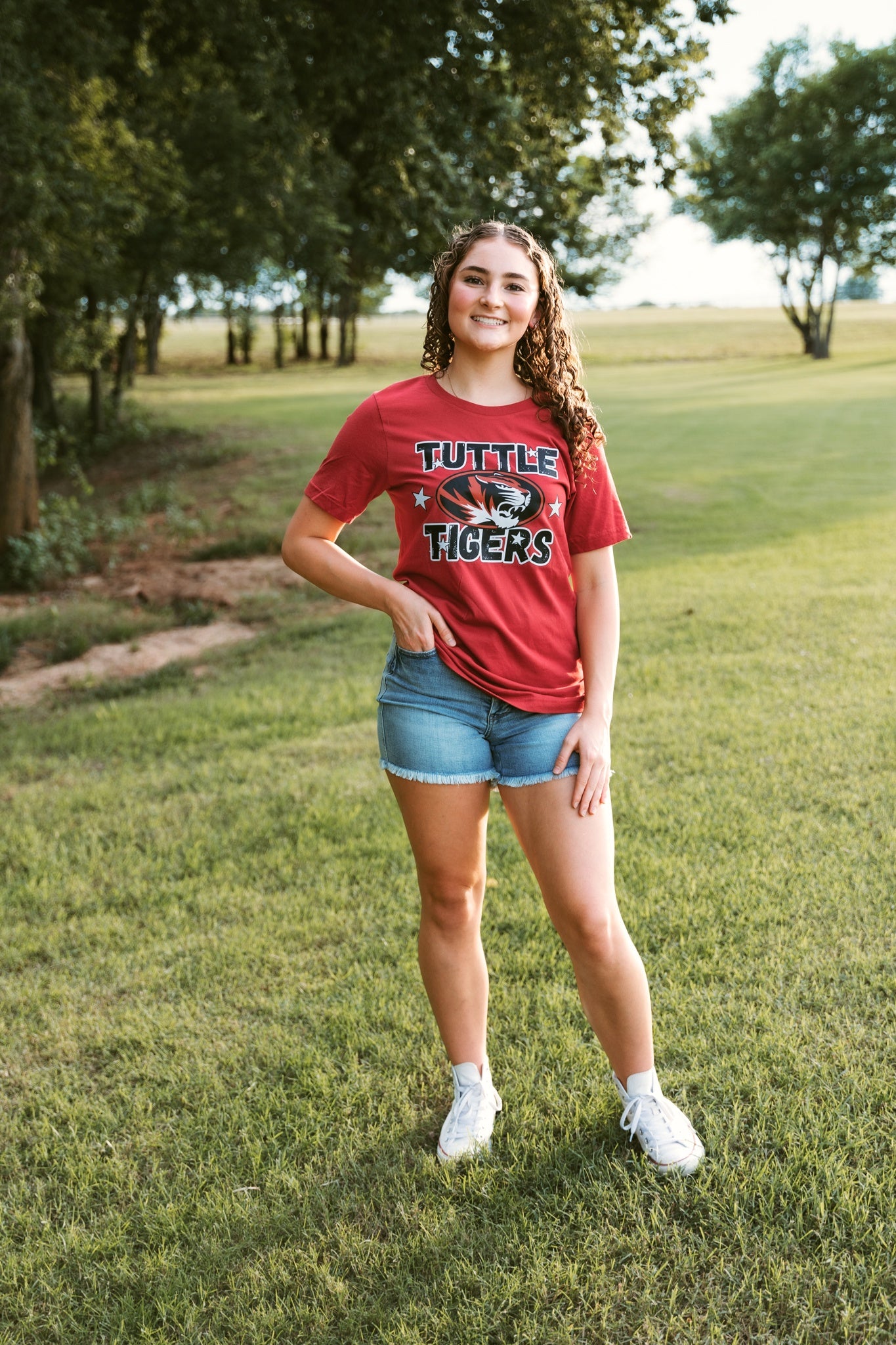 Adult Star Tuttle Tigers Graphic Tee  Cardinal Red