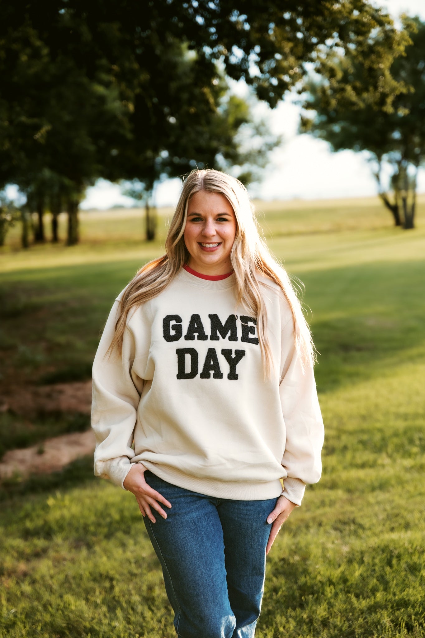 Patch Gameday Sweatshirt Ivory
