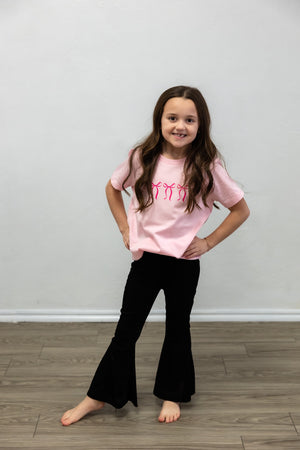 Youth Pink Bows Graphic Tee Pink