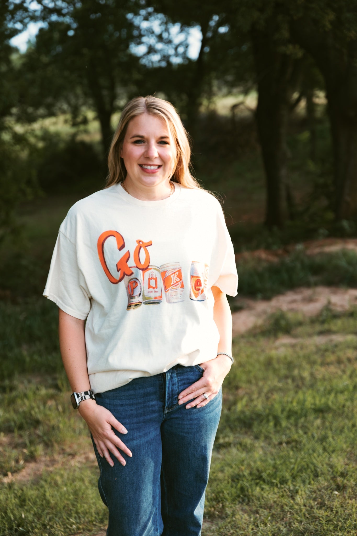 OSU Pokes Cans Graphic Tee Ivory