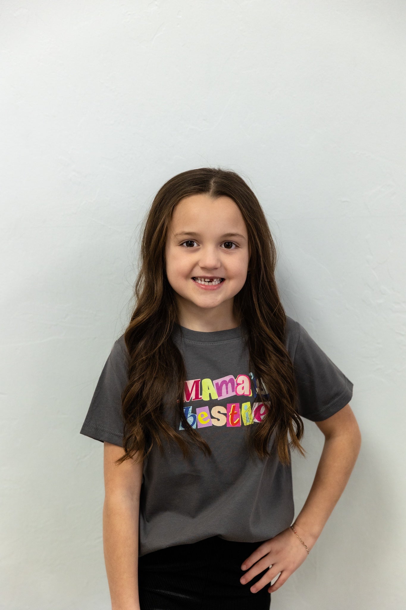 Mamas Bestie Graphic Tee Grey