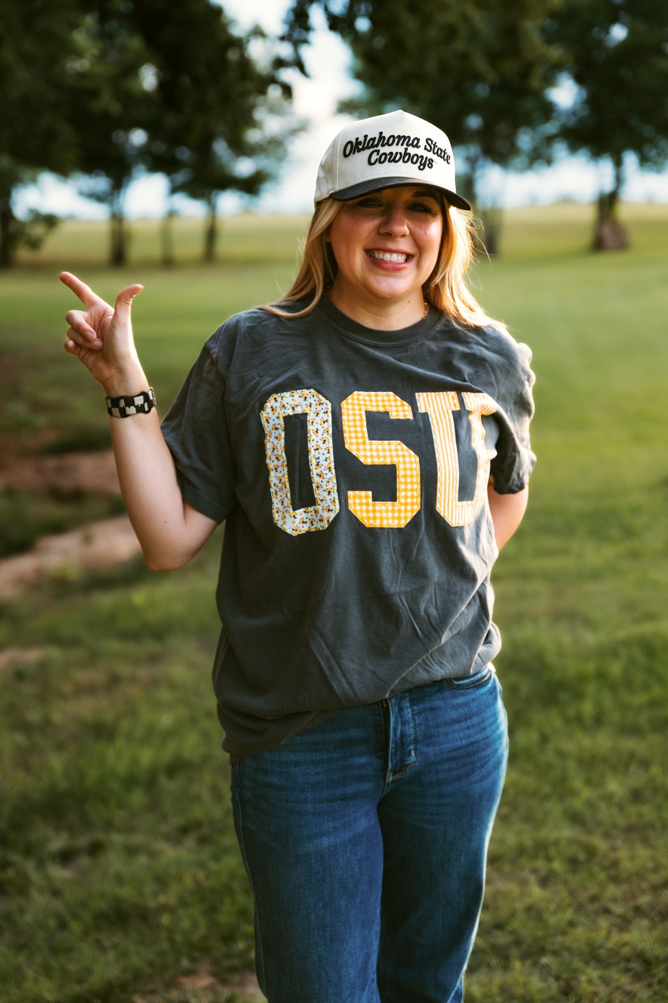 OSU Quilted Graphic Tee Pepper