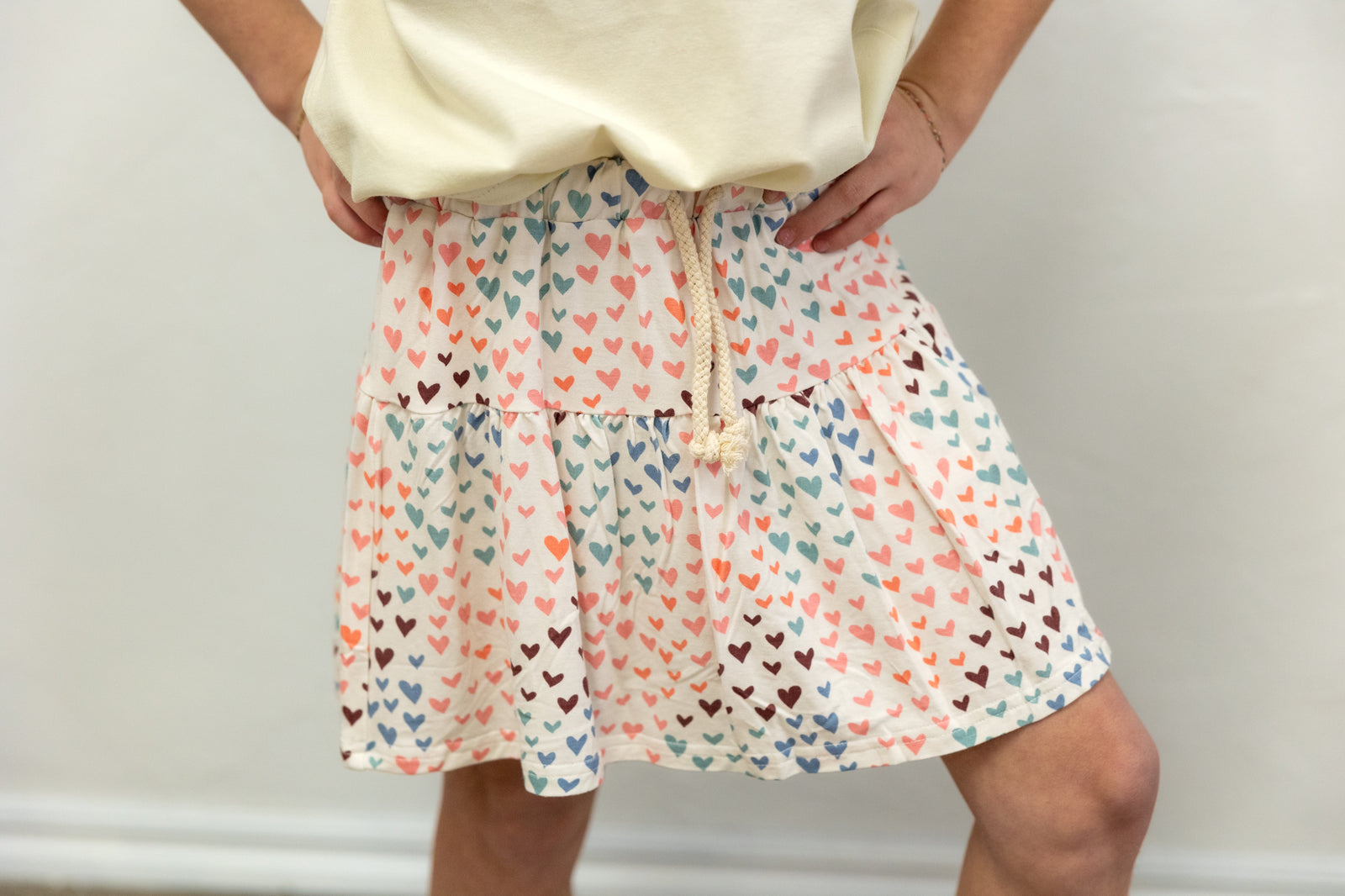 Rainbow Hearts Skort