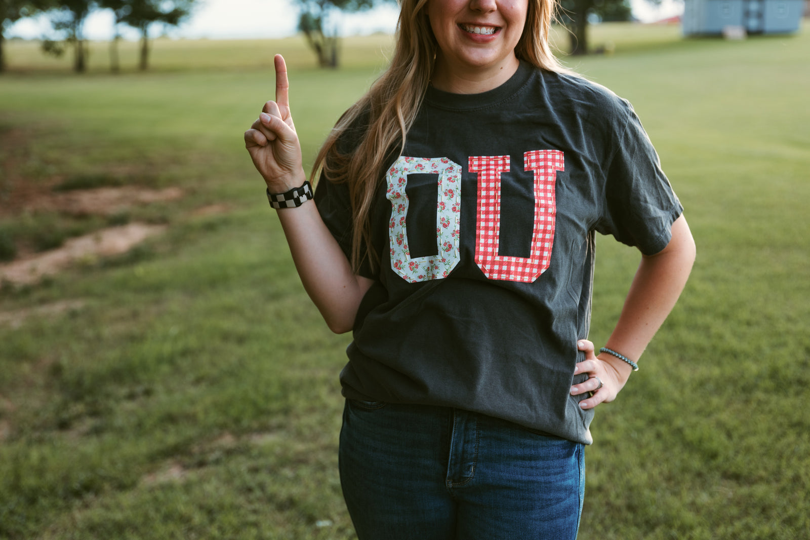 OU Quilted Graphic Tee Pepper