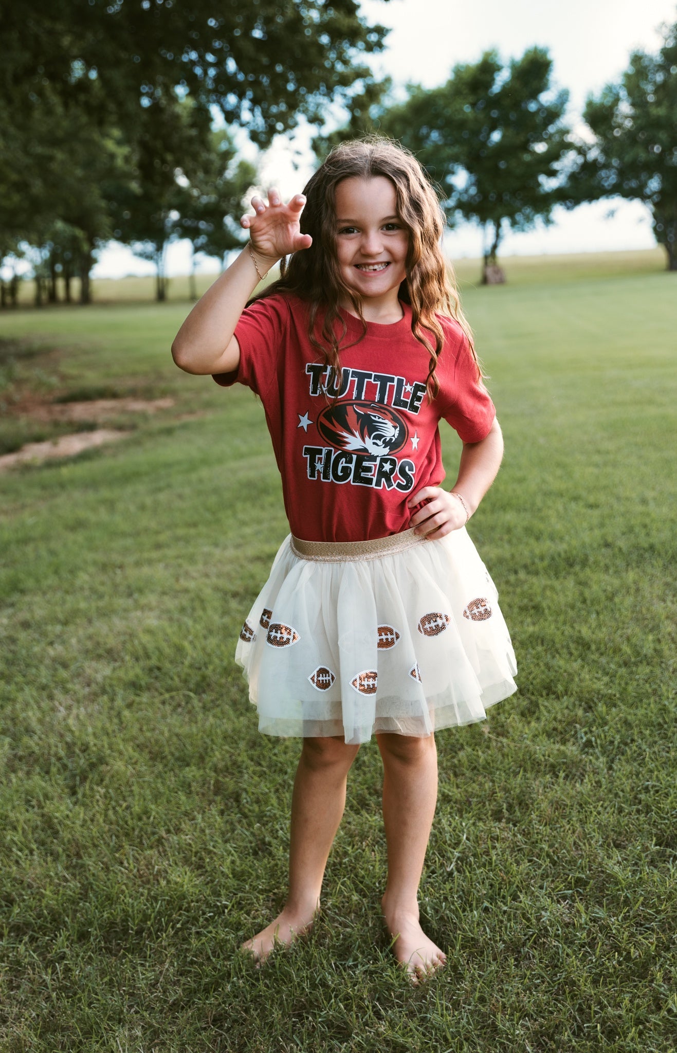 Varsity Football Oatmeal TuTu Skirt