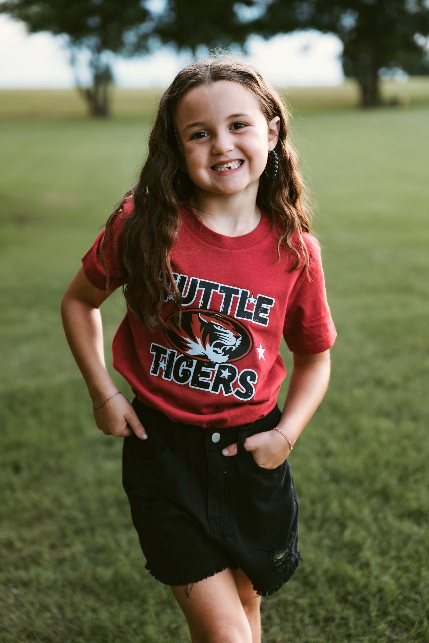 Youth Star Tuttle Tigers Graphic Tee Cardinal Red