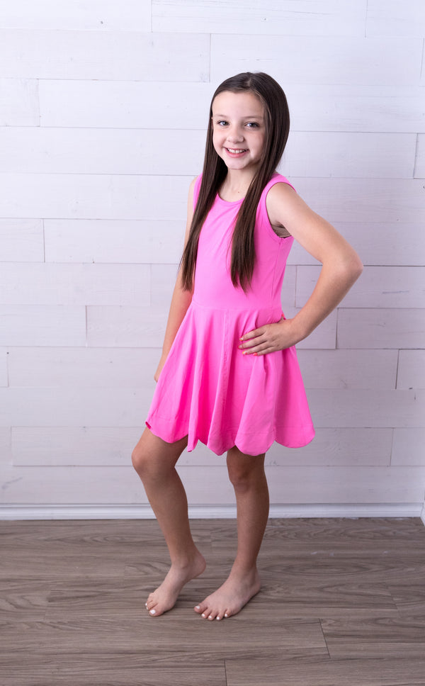 Girls Tennis Dress Hot Pink - The Burlap Buffalo Girls Tennis Dress Hot Pink - The Burlap Buffalo