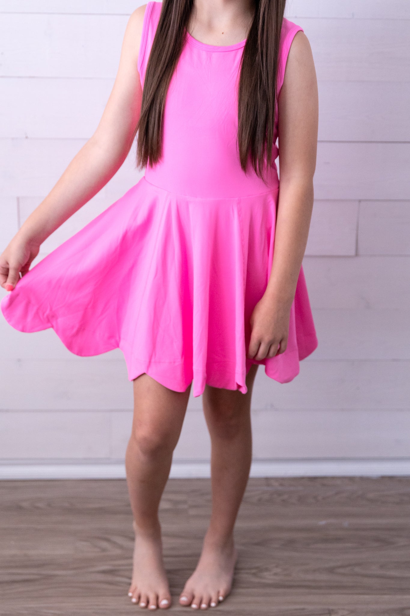 Hot Pink Athleisure Kid Dress 8 Hot Pink Athleisure Kid Dress 8