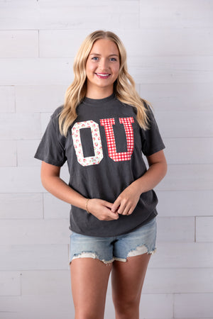 OU Quilted Graphic Tee Pepper