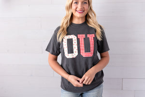 OU Quilted Graphic Tee Pepper