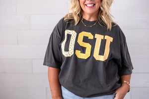 OSU Quilted Graphic Tee Pepper