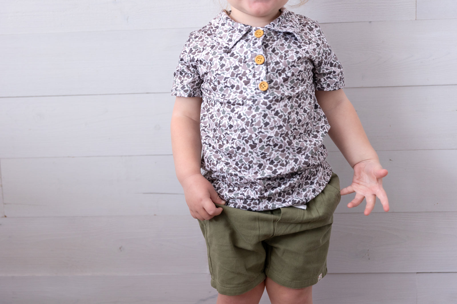Camo Boy Collar Shirt