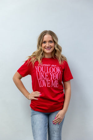 Excuse Me Graphic Tee Red
