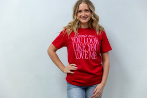 Excuse Me Graphic Tee Red