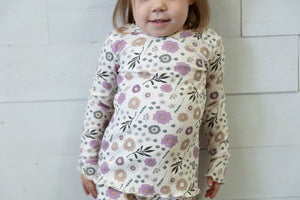 Lettuce Hem Tee Winter Floral