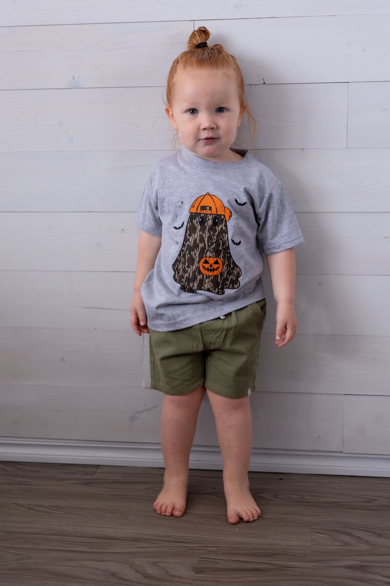 Toddler Camo Ghost Graphic Tee Grey