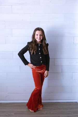 Black Ruffle Cardigan