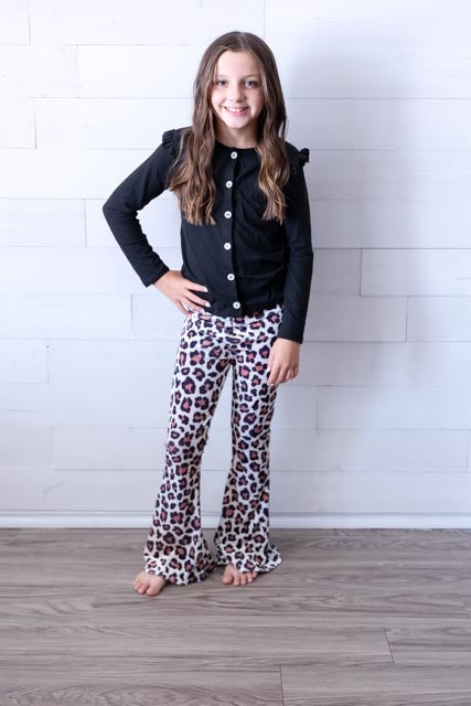 Wild One Ribbed Velvet Bell Bottoms